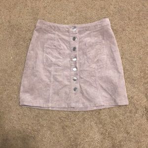 Button up corduroy skirt